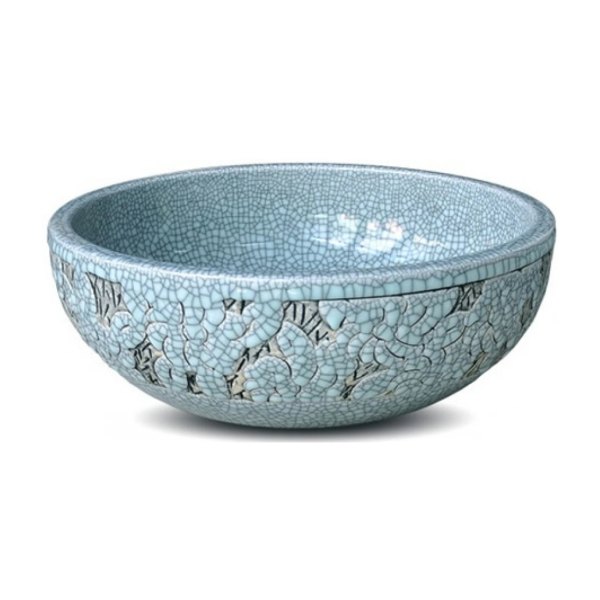 Chậu rửa mặt lavabo Kanly hoa văn SU126 đặt bàn