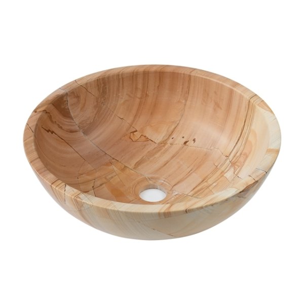 Chậu Rửa Mặt Lavabo Kanly MAR13N Đặt Bàn Đá Marble Tự Nhiên 400x140 mm