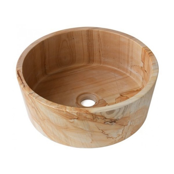 Chậu Rửa Mặt Lavabo Kanly MAR723N Đặt Bàn Đá Marble Tự Nhiên 400x140 mm