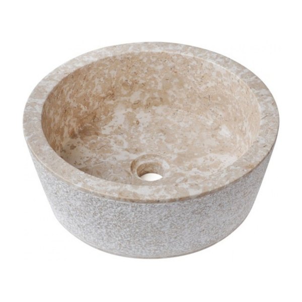 Chậu Rửa Mặt Lavabo Kanly MAR7E1I Đặt Bàn Đá Marble 400x150 mm