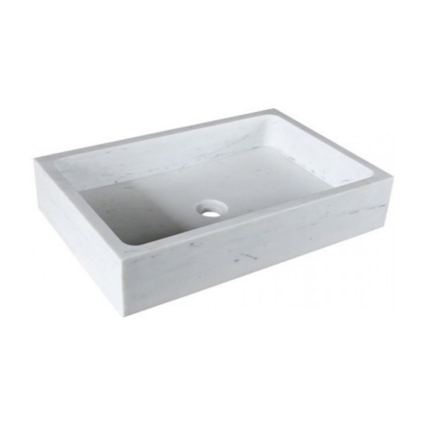 Chậu Rửa Mặt Lavabo Kanly MAR93V Đặt Bàn Đá Tự Nhiên Chữ Nhật