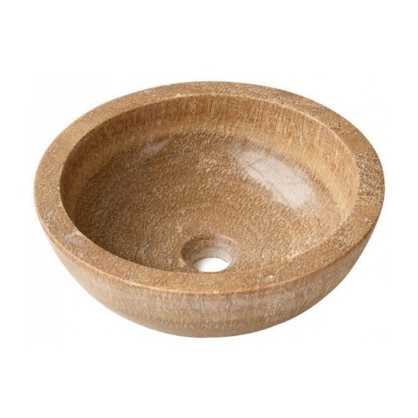 Chậu Rửa Mặt Lavabo Kanly ONY19I Đặt Bàn Đá Marble Tự Nhiên 400x150 mm