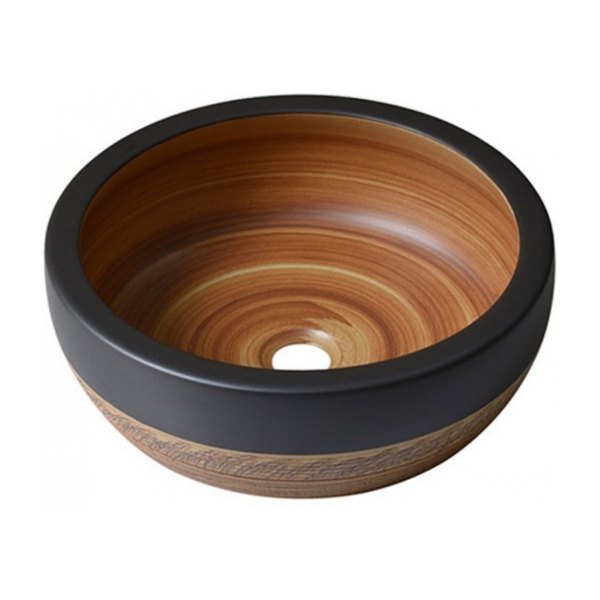 Chậu rửa mặt lavabo Kanly SU015 đặt bàn sứ mỹ thuật 400x150mm
