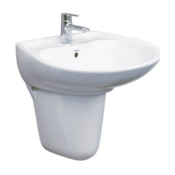 Chậu Rửa Mặt Lavabo TOTO LHT300CR#W Treo Tường Chân Ngắn