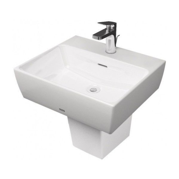 Chậu Rửa Mặt Lavabo TOTO LHT328C#XW Chữ Nhật Treo Tường Chân Ngắn