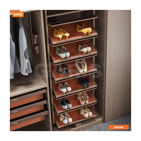 Giá Để Giày Xoay 360 Độ GARIS GW44R 12 Tầng Khay Bọc Da