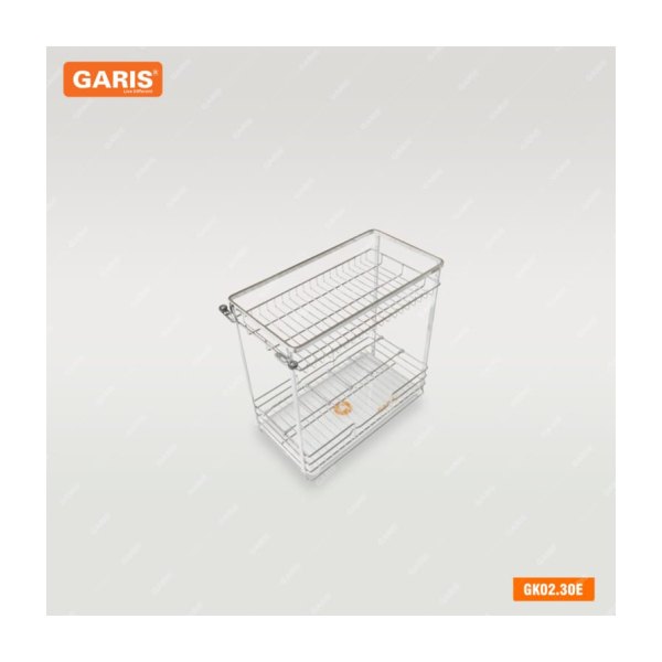 Giá Gia Vị Chai Lọ GARIS GK02.30E Inox Xước Mờ Nan Vuông Cánh Kéo 300mm