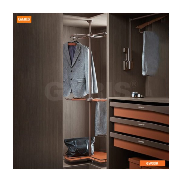 Giá Xoay Treo Góc Tủ Quần Áo GARIS GW33R 3 Tầng