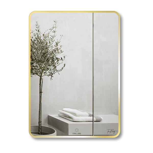 Gương GLS F11R30 Chữ Nhật Viền Nhôm Đen Dòng F 50x70cm