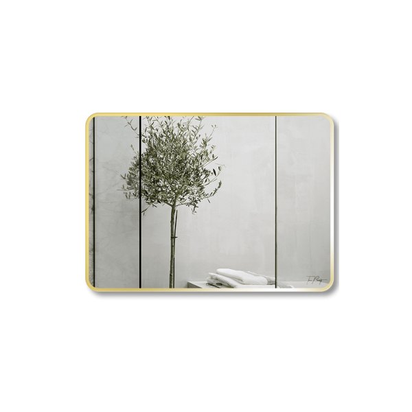 Gương GLS F11R60 Chữ Nhật Viền Nhôm Đen Dòng F Ngang 80x60cm