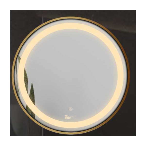Gương Led GLS Q22C85 Tròn Viền Nhôm Vàng Gold Dòng Q 60cm