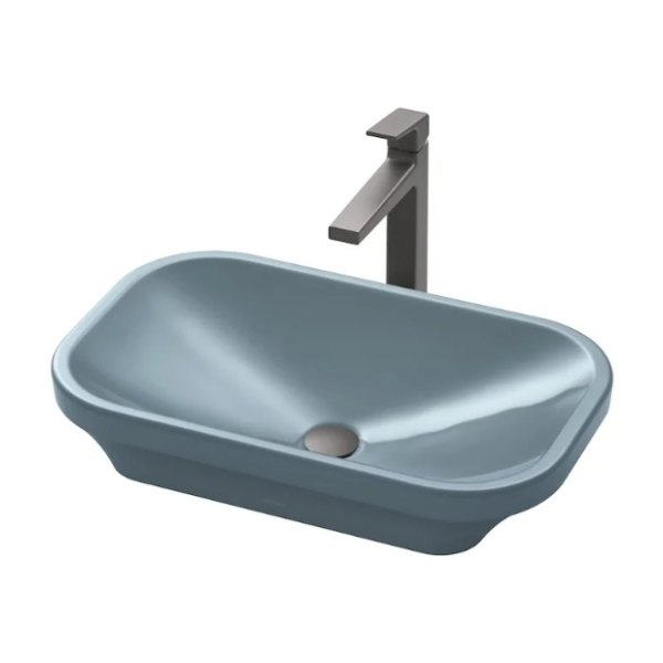 Lavabo đặt bàn TOTO LW630JDW/F#ASB màu xanh tro
