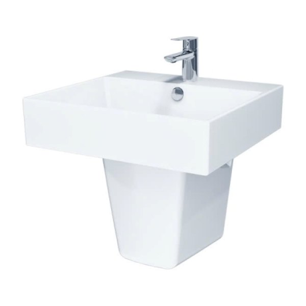 Lavabo treo tường Caesar LF5263/PF2463 chân lửng