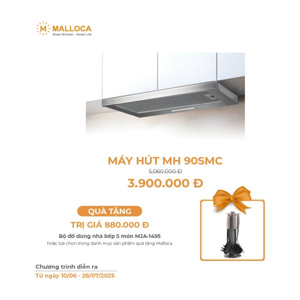 Máy Hút Mùi Malloca MH 90SMC Âm Tủ