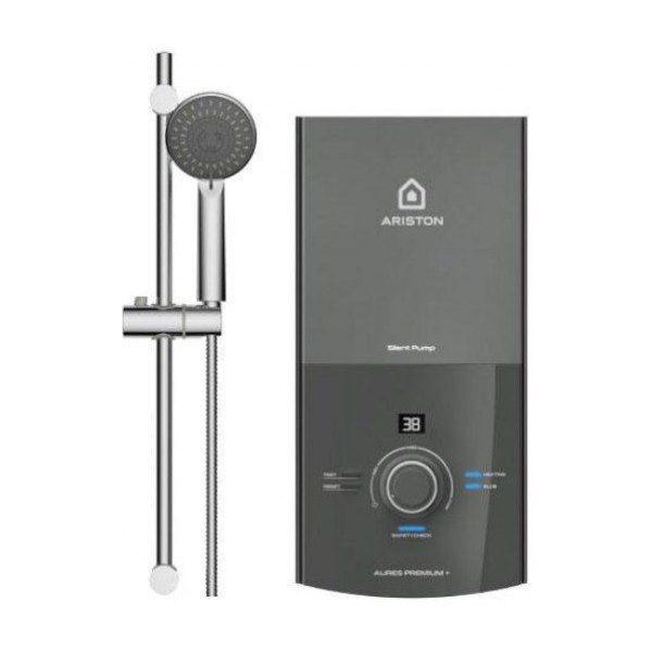 Máy Nước Nóng ARISTON AURES PREMIUM+ 4.5 Trực Tiếp Không Bơm Màu Đen