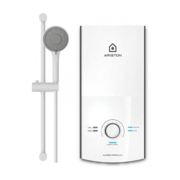 Máy Nước Nóng ARISTON AURES PREMIUM 4.5P* Trực Tiếp Có Bơm Màu Trắng