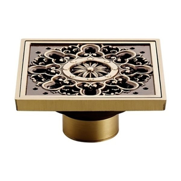 Phễu Thoát Sàn Hoa Văn Kanly GCP04 Bằng Đồng