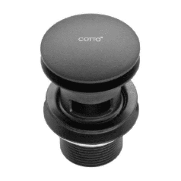 Trụ Xả Nhấn Lavabo COTTO CT677#BL(HM) Có Lỗ Xả Tràn Màu Đen