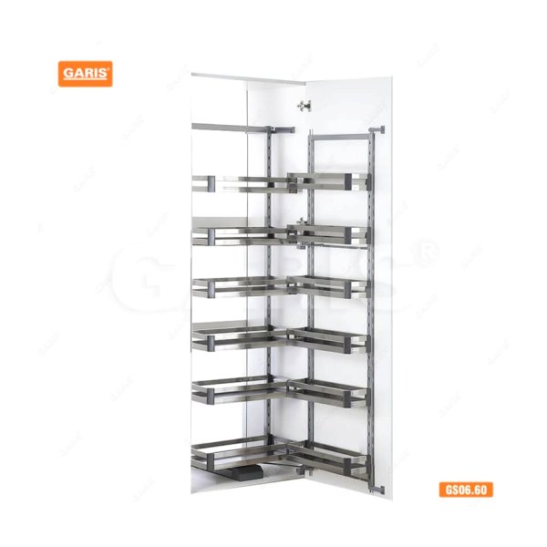 Tủ Đồ Khô GARIS GS06.60 Khay Nan Inox Hộp Khung Thép Sơn Tĩnh Điện 6 Tầng