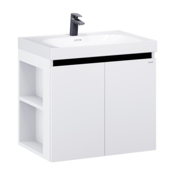 Tủ lavabo Caesar LF5357/EH15357CLV 70cm màu trắng hộc trái
