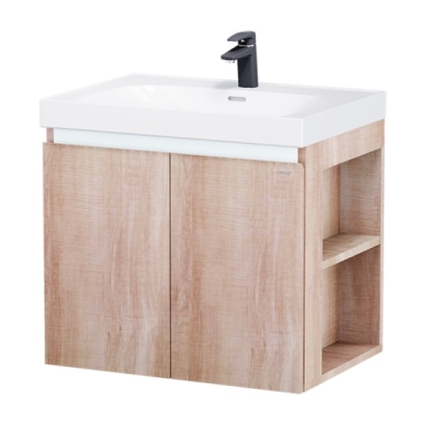 Tủ lavabo Caesar LF5357/EH15357CRW7V 70cm màu vân gỗ hộc phải