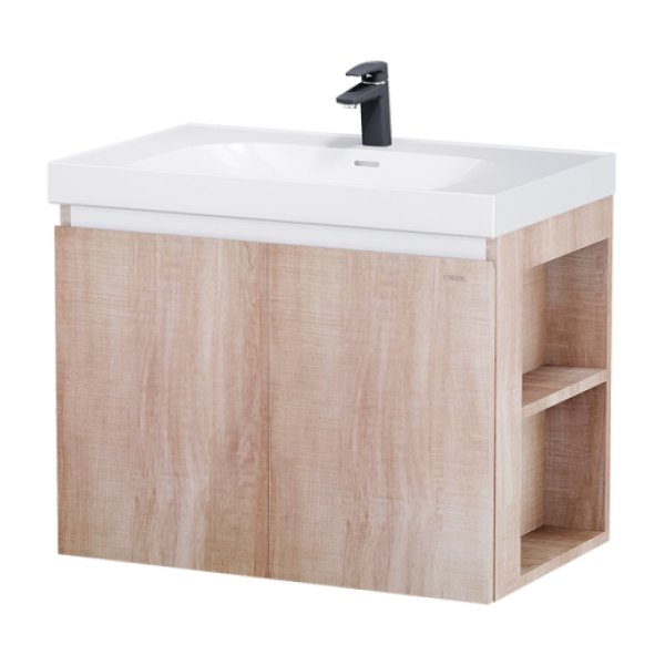 Tủ lavabo Caesar LF5358/EH15358CRW7V 80cm màu vân gỗ hộc phải