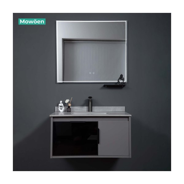 Tủ Lavabo Mowoen Inox MW6809S-80R 800mm Xám Vân Đá