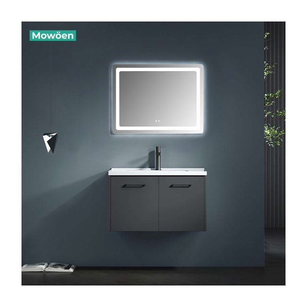 Tủ Lavabo Mowoen Inox MW6810S-80 Gương LED Sấy Chống Mờ