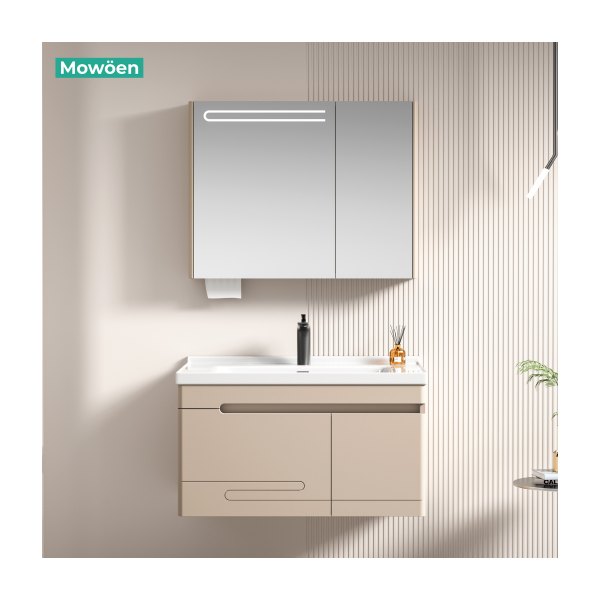 Tủ Lavabo Nhựa PVC MOWOEN MW2708-80 800mm Chậu Sứ Chống Tràn