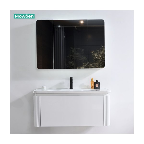 Tủ Lavabo Nhựa PVC Mowoen MW2823-100 1000mm Chậu 4 Viền Chống Tràn