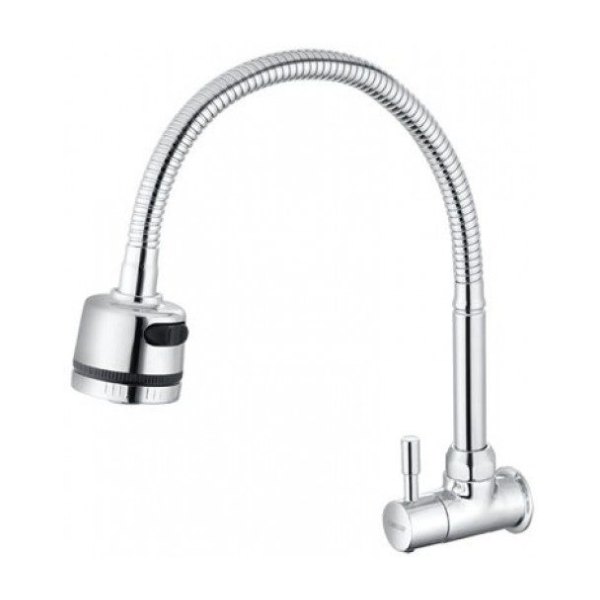 Vòi Bếp CAESAR K026C Lạnh Ống Mềm 2 Chế Độ Gắn Tường