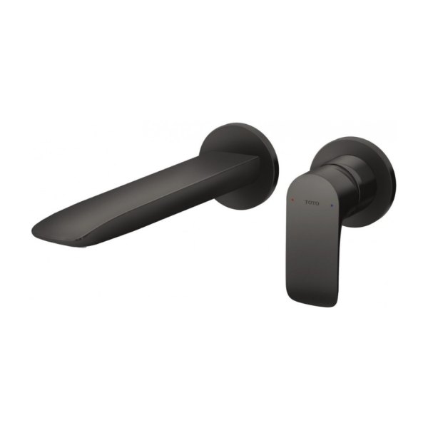 Vòi chậu gật gù nóng lạnh gắn tường GA (2 lỗ) TOTO TLG04310BB#MBL đen mờ