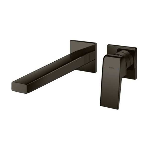 Vòi chậu gật gù nóng lạnh gắn tường GB (2 lỗ) TOTO TLG10308BB#MBL đen mờ