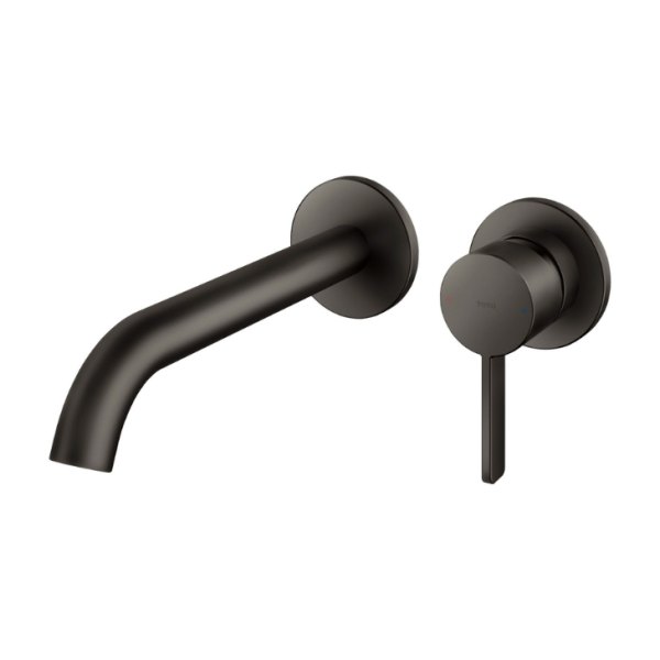 Vòi chậu gật gù nóng lạnh gắn tường GF (2 lỗ) TOTO TLG11308BA#MBL đen mờ