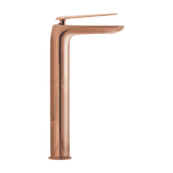 Vòi Lavabo BELLO BL - 600206HG Nóng Lạnh Cổ Cao Màu Vàng Hồng