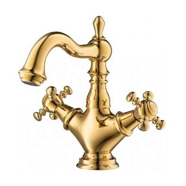 Vòi Lavabo COTTO CT2220C18#GR Nóng Lạnh Màu Vàng
