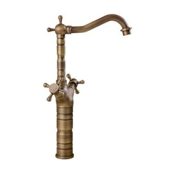 Vòi lavabo Kanly GCA01 nóng lạnh bằng đồng cổ điển
