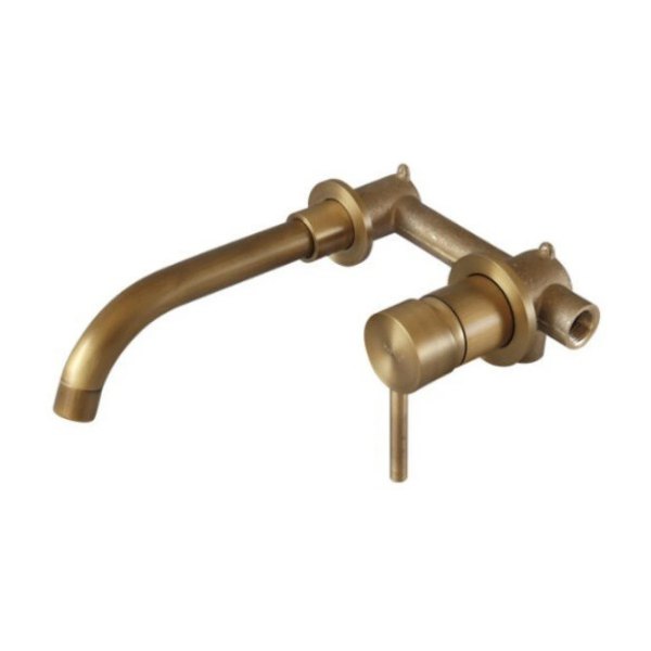 Vòi lavabo Kanly GCT04 nóng lạnh gắn tường bằng đồng