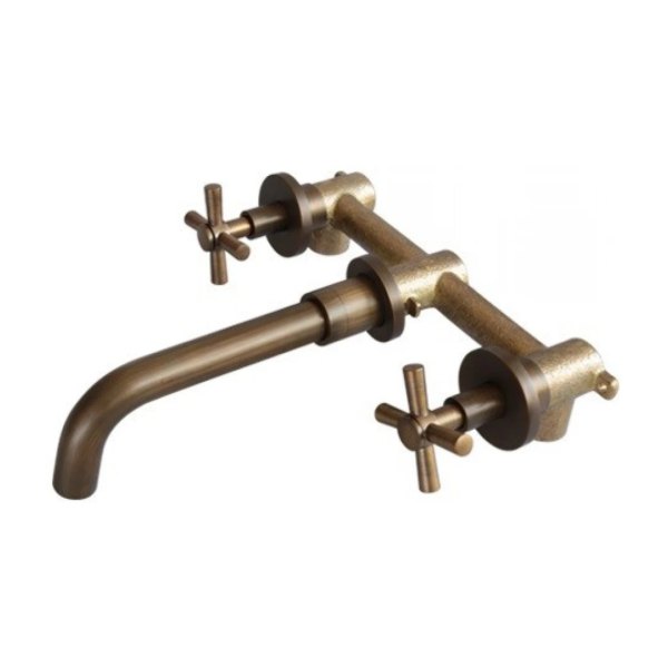 Vòi lavabo Kanly GCT07 nóng lạnh bằng đồng gắn âm tường