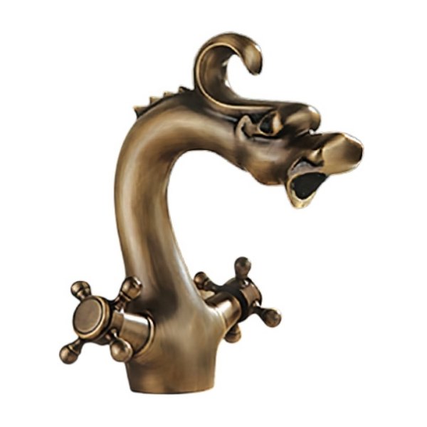 Vòi Lavabo Kanly GCV10 Nóng Lạnh Bằng Đồng Hình Đầu Rồng