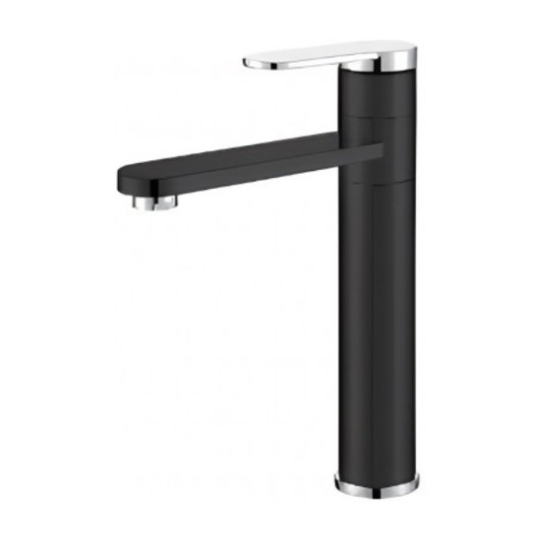 Vòi Lavabo Kanly KLA12 Nóng Lạnh Bằng Đồng Màu Đen