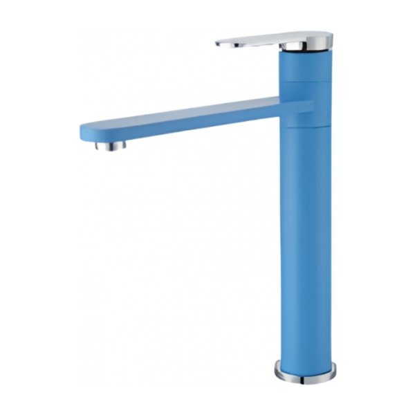 Vòi Lavabo Kanly KLA15 Nóng Lạnh Bằng Đồng Màu Xanh Dương