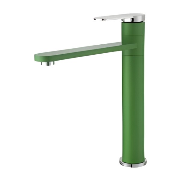 Vòi Lavabo Kanly KLA16 Nóng Lạnh Bằng Đồng Màu Xanh Lá
