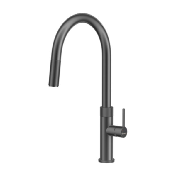 Vòi rửa bát dây rút Konox Lasi Gun Metal
