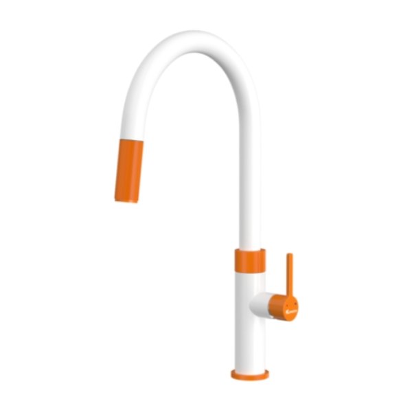 Vòi rửa bát dây rút Konox Lasi Orange