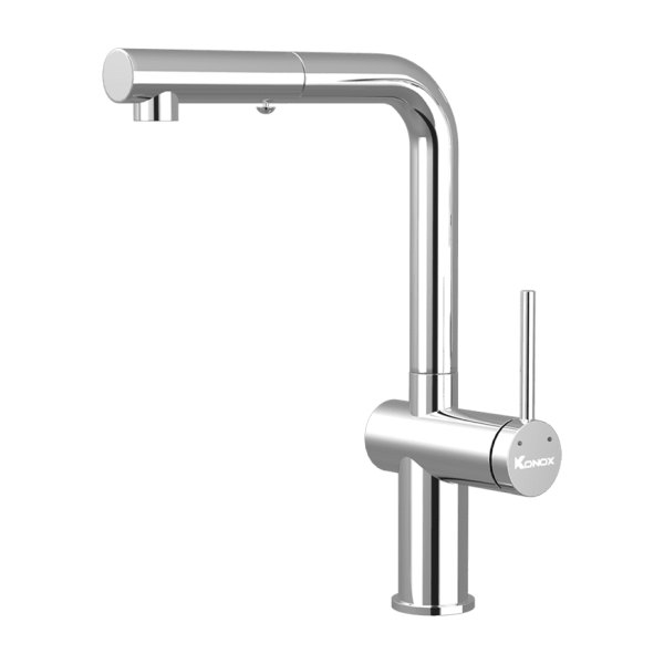 Vòi rửa bát dây rút Konox Stream Chrome