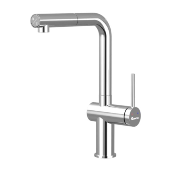 Vòi rửa bát dây rút Konox Stream Smart Chrome