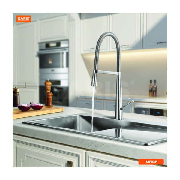 Vòi Rửa Chén GARIS MF03P Nóng Lạnh Đồng Mạ PVD Bóng Mờ