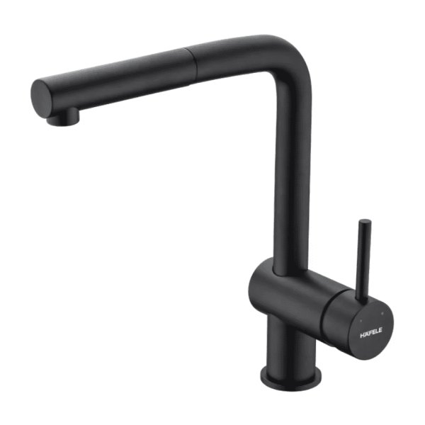Vòi Rửa Chén HAFELE HT21-GH1P250 577.55.390 Nóng Lạnh Có Dây Rút Màu Đen