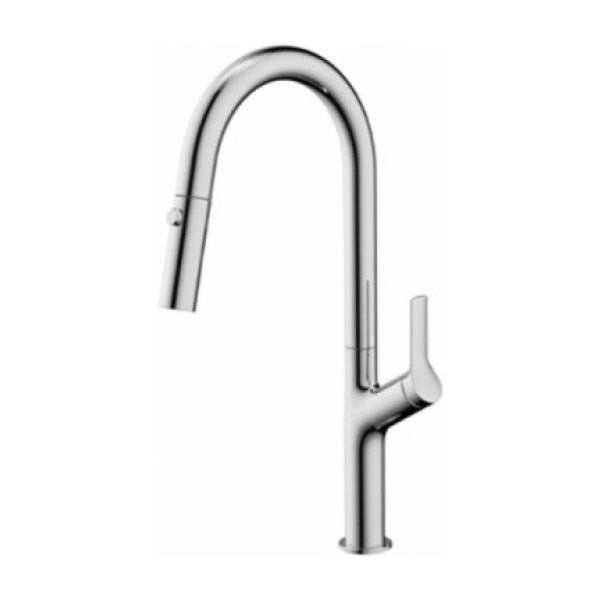 Vòi rửa chén Hafele LUX-P HT25-SH1F449 570.85.045 dây rút màu Chrome mờ